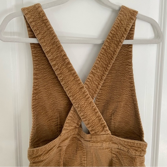 Tan Corduroy Overall Jumper Dress size small - Picture 2 of 4